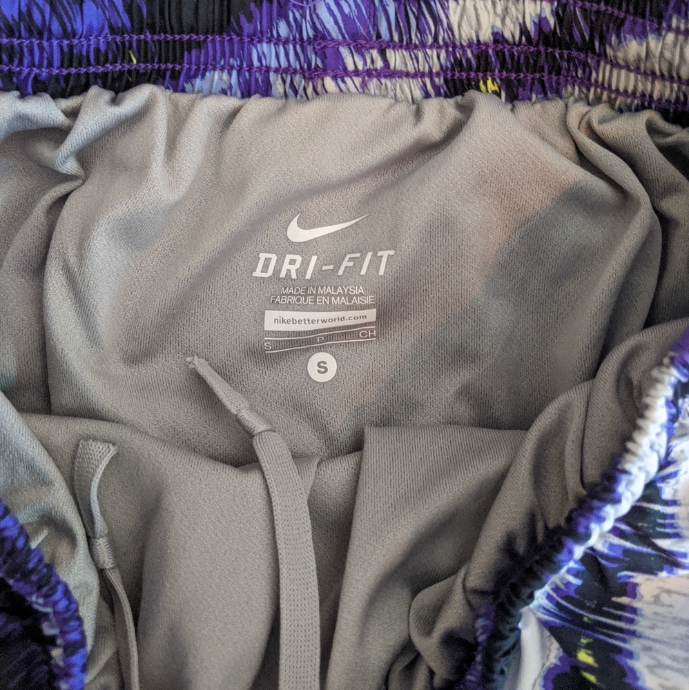 Nike Dri-Fit Purple, White, and Yellow Shorts - Picture 3 of 3